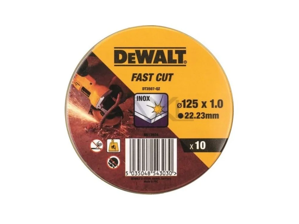 Sleva DEWALT 10ks řezných kotoučů na nerez 125x1,0mm