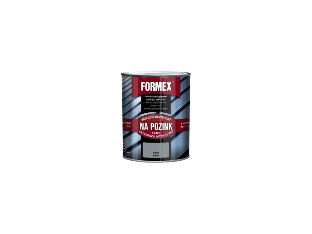 Zlevněný Formex S2003 základ na pozink základní barva na kov, 0110 šedý, 600 ml