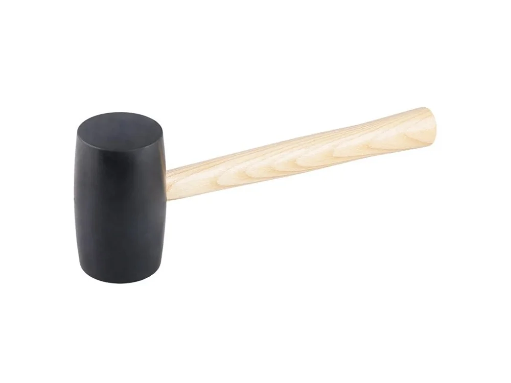 Zlevněný Gumová palice 65mm, 34cm dřevo