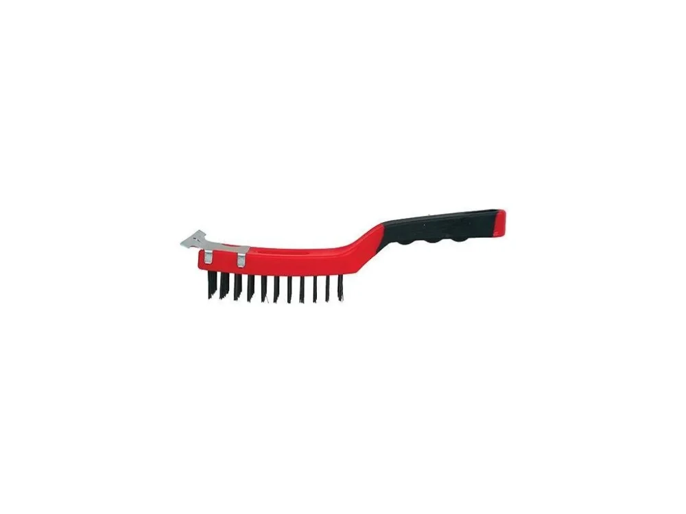 Víkendová Akce Kartáč ocelový se škrabkou Strend Pro CG385, 4 řadý, ComfortGrip