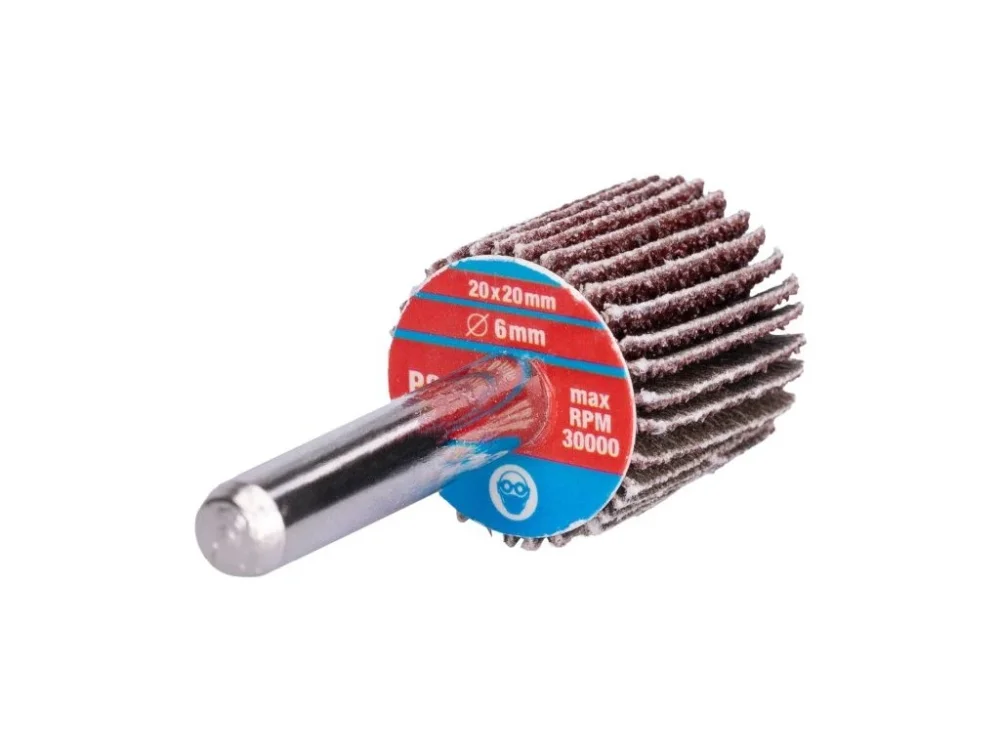 Kotouč lamelový brusný 20x20x6mm, P80 stopka Akční Cena