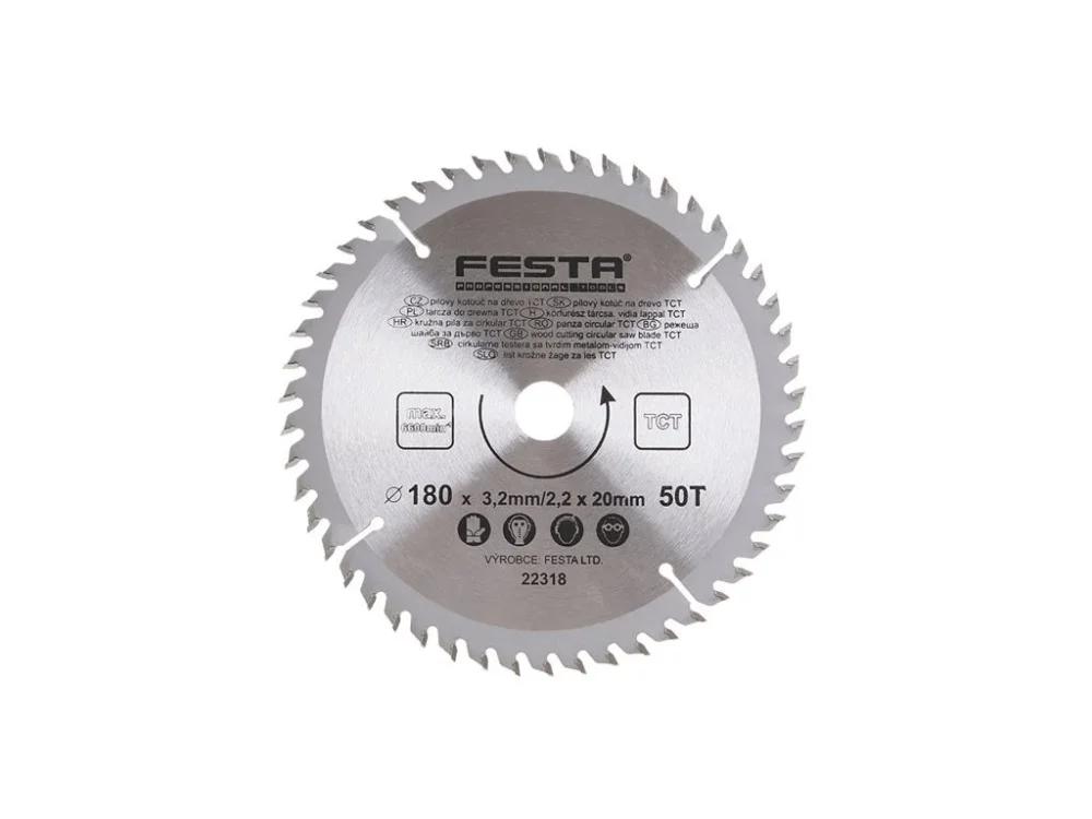 Kotouč pilový do dřeva FESTA SK 180/3,2/20, 16mm 50T Nakupujte Hned