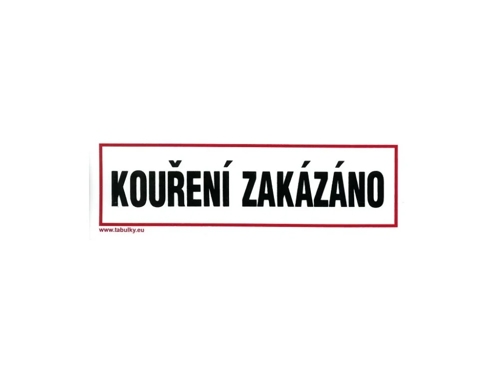 Hit Sezóny Kouření zakázáno 210x70mm - plastová tabulka