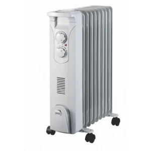 Olejový radiátor 2000W, ventilátor 400W, 9 žeber Sezónní Sleva