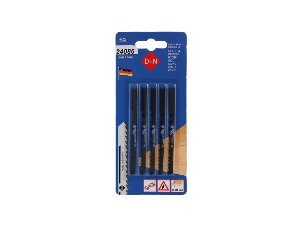 Aktuální Plátky do přímočaré pily HCS B-D 75/1. 3mm, 5ks 12440