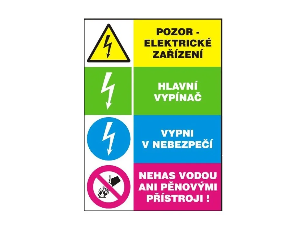 Pozor elektrické zařízení-Hlavní vypínač-Vypni v nebezpečí… Expresní Doručení