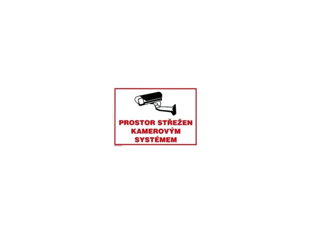 Must-Have Prostor střežen kamerovým systémem 210x297mm - plastová tabulka
