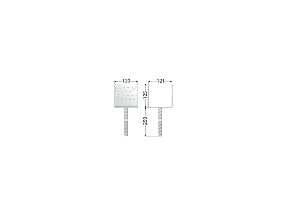 PSS 120 Patka sloupku 121x125x120x4,0 Výhodná Nabídka