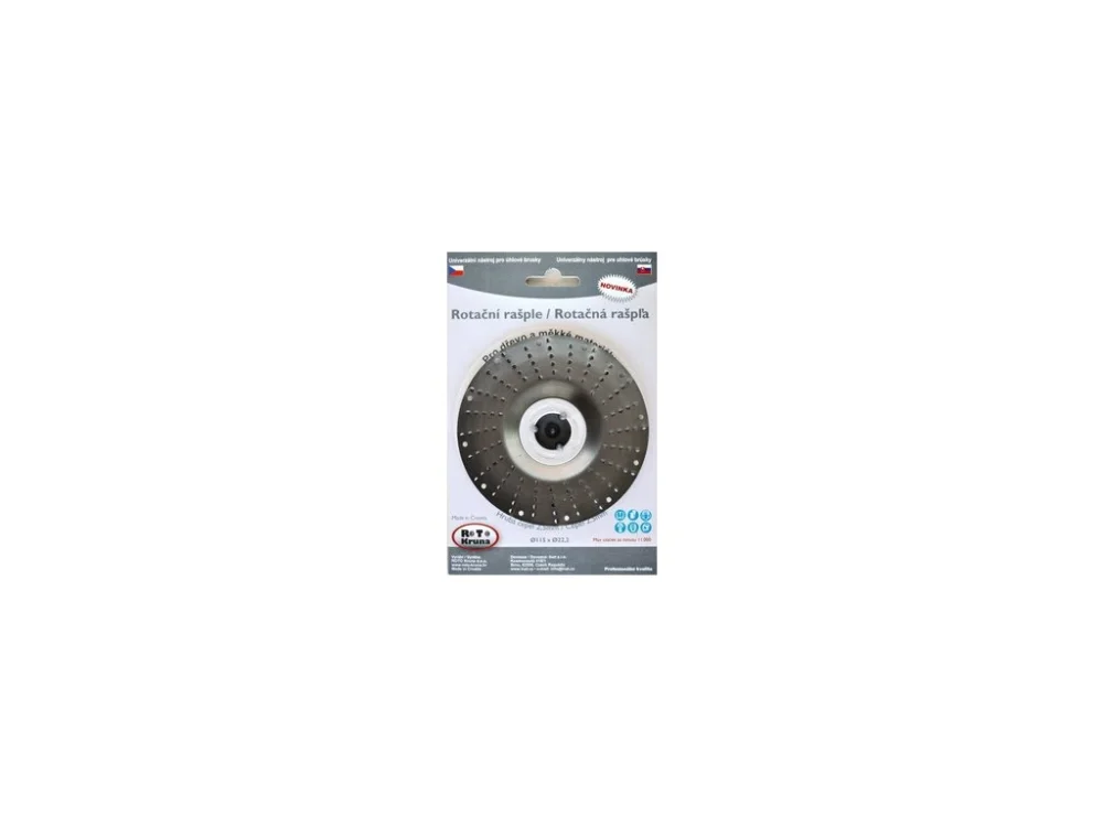 Dokud Zásoby Vydrží Rotační rašple 125x22,2mm - hrubá čepel 2,5mm