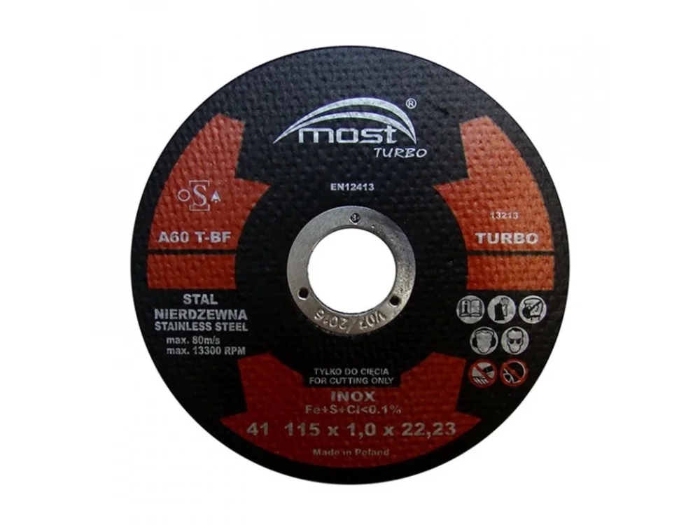Sezónní Sleva Řezný kotouč MOST 115x1,0 mm A60T-BF INOX (červený)