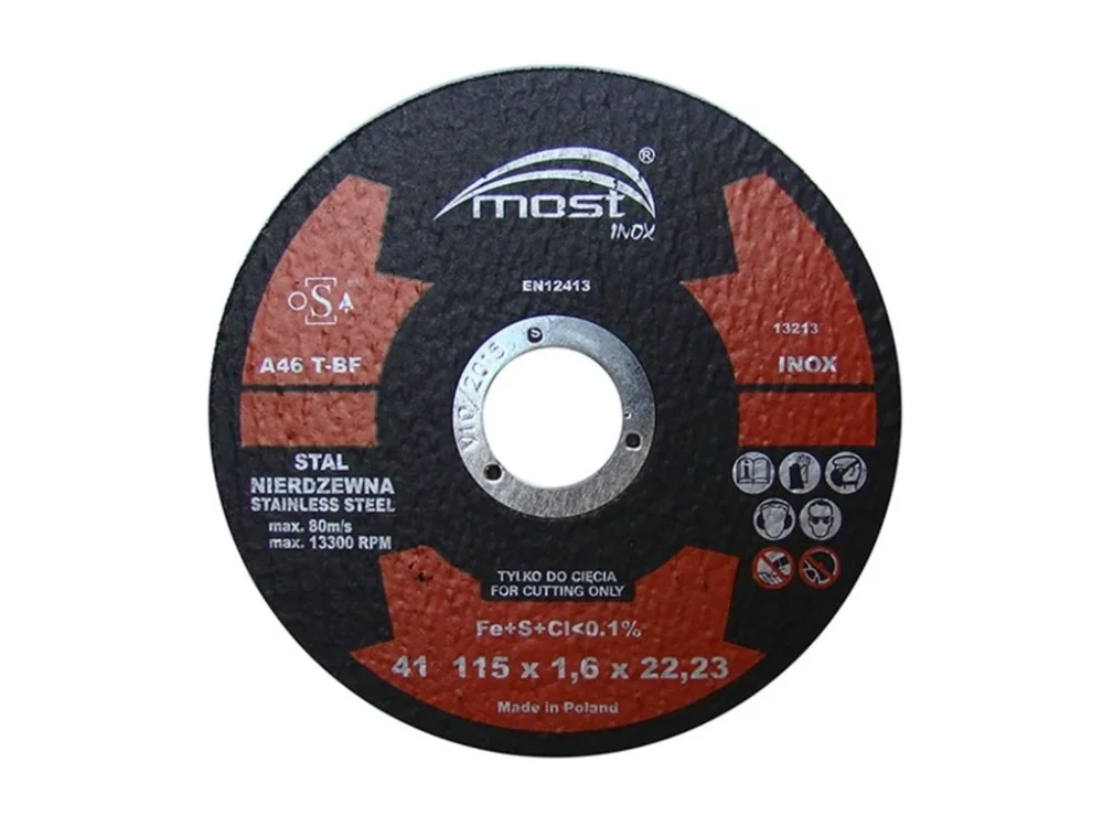 Horká Nabídka Řezný kotouč MOST 115x1,6 mm A46T-BF INOX (červený)