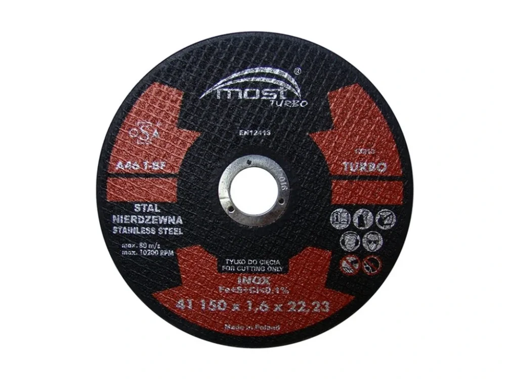Řezný kotouč MOST 150x1,6 mm A46T-BF INOX (červený) Nová Kolekce