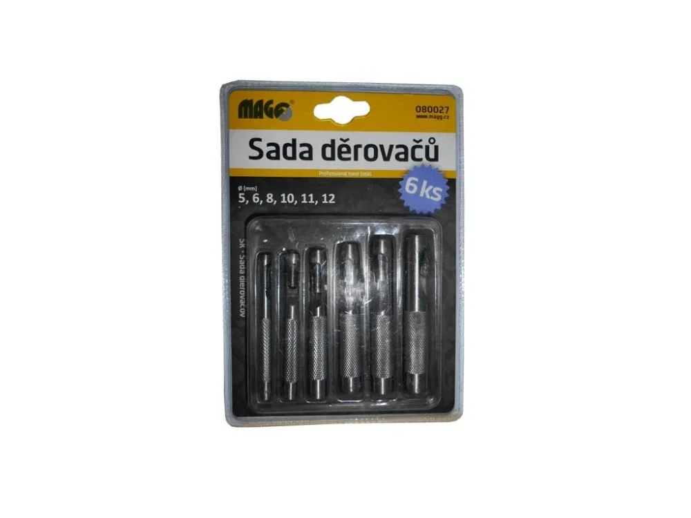 Sada děrovačů - 5, 6, 8, 10, 11, 12 mm Bezpečná Platba