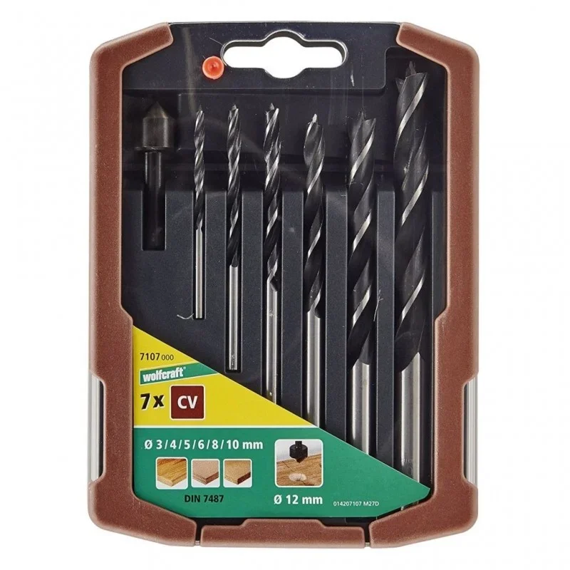 Odeslání Ihned Wolfcraft Sada 6ks spirálový vrtáky CV+záhlubník 3-10mm 7107000