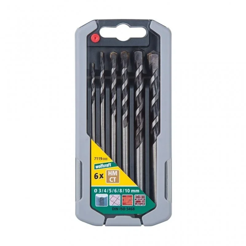 Wolfcraft Sada 6ks vrták do betonu HM Profi ø3-10mm 7119000 Speciální Cena