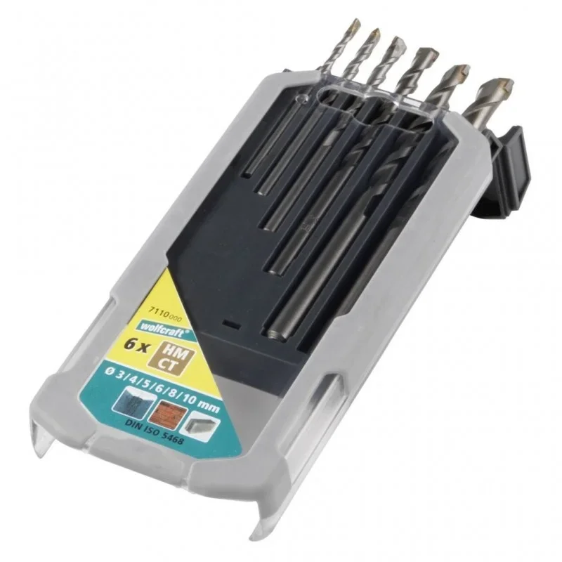 Wolfcraft Sada 6ks speciální vrták do betonu HM ø3-10mm 7110000 Horká Nabídka