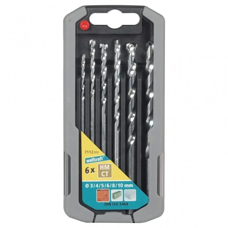 Wolfcraft Sada 6ks vrták do kamene HM ø3-10mm 7112000 Koupit Online