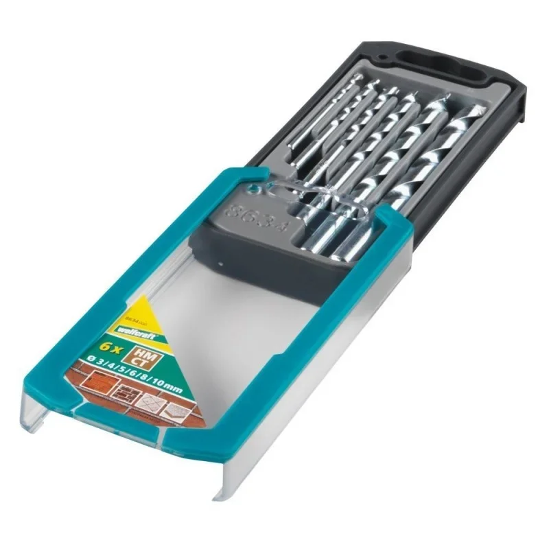 Wolfcraft Sada 6ks vrták do kamene HM ø3-10mm 8634000 Časově Omezené