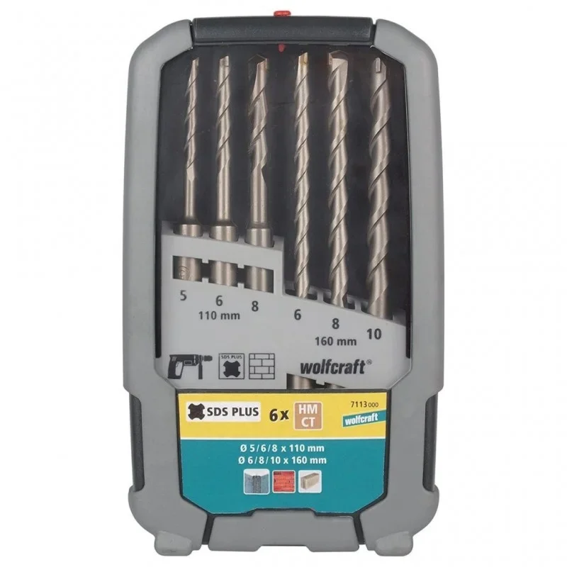 Wolfcraft Sada 6ks příklepový vrták SDS-plus ø5-10mm 7113000 Speciální Cena