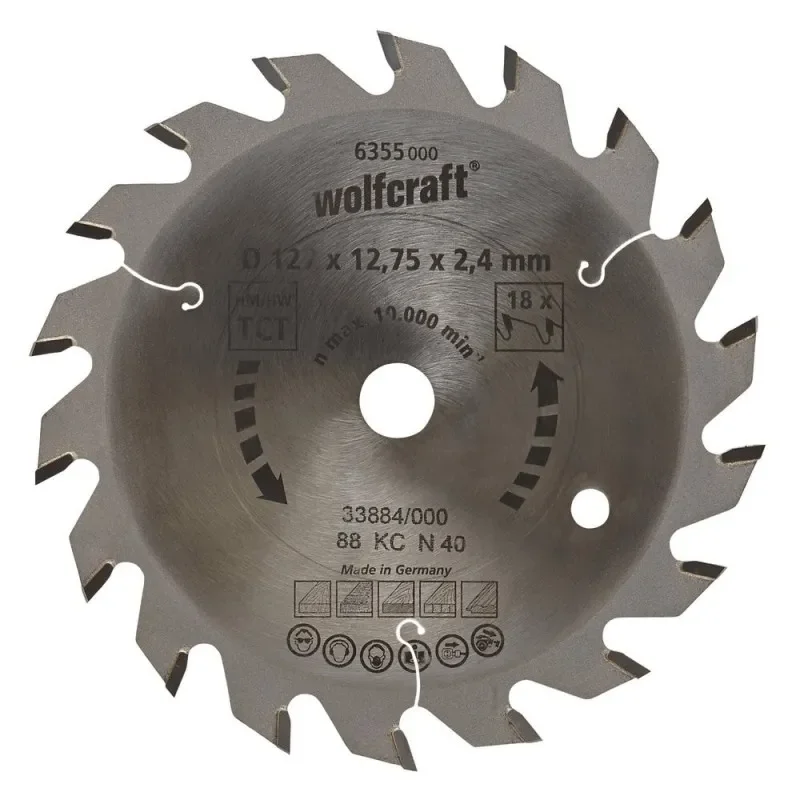 Wolfcraft pilový kotouč středně hrubé řezy ø140x20 Z18 6359000 Must-Have