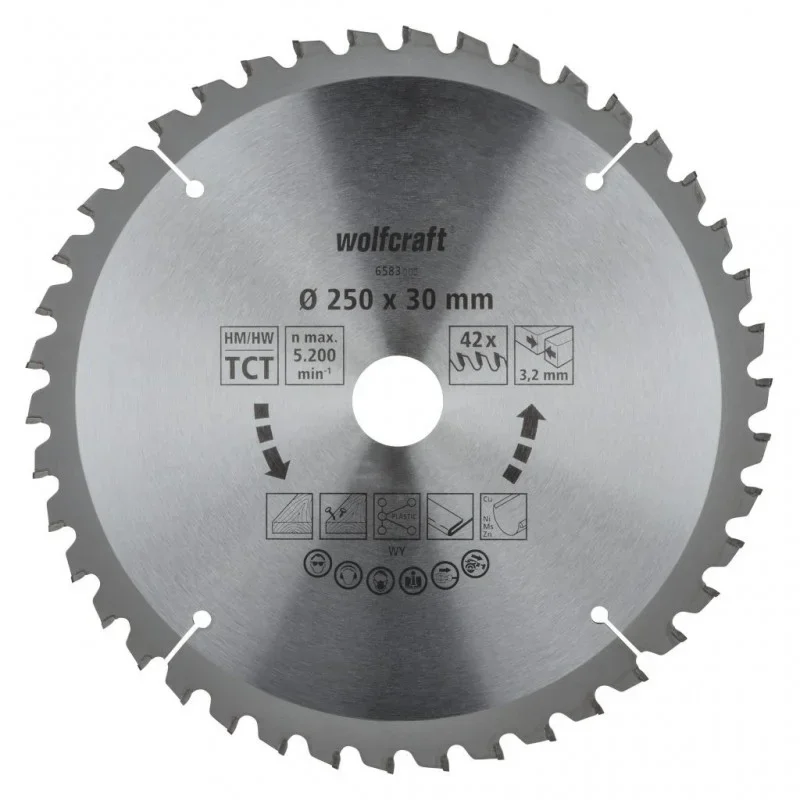 Nízká Cena Wolfcraft pilový kotouč pro cirkulárky čisté řezy,pr. 210x30 Z42 6583000
