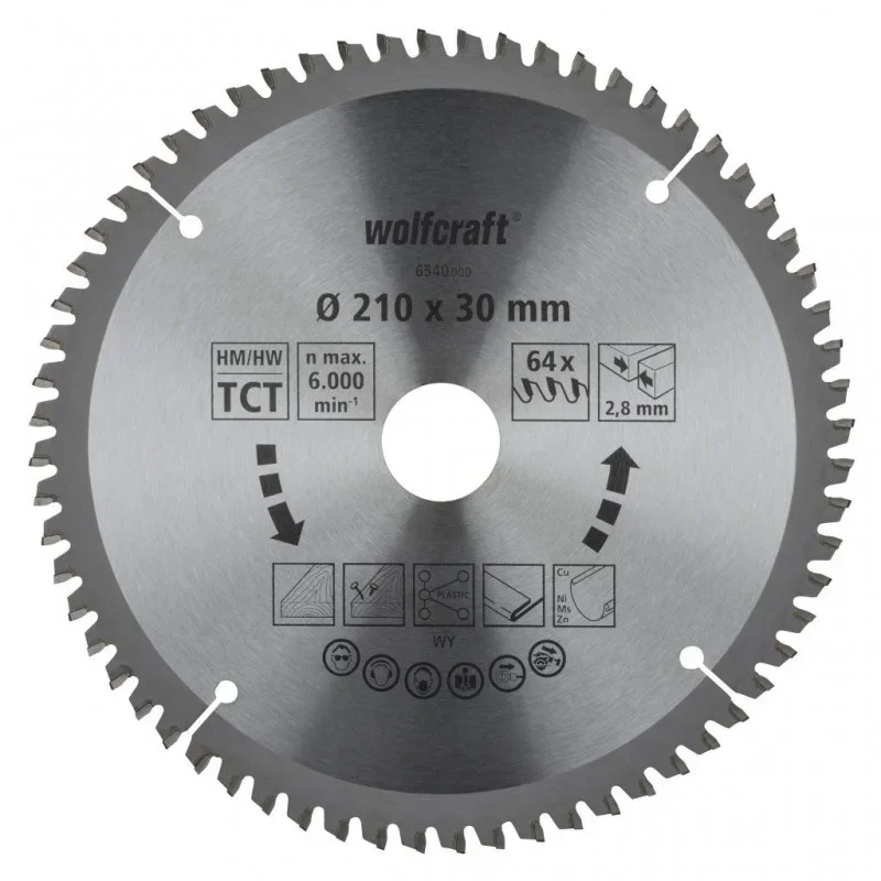 Akce Wolfcraft pilový kotouč pro pokosové pily přesné řezy ø216x30 Z64 6541000