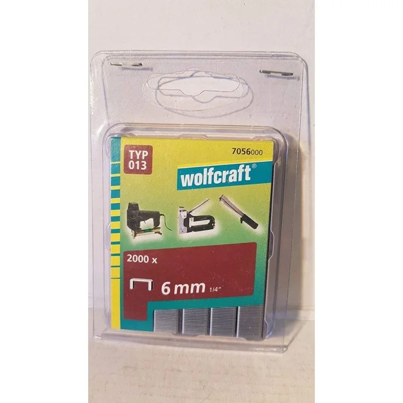 Přímo Od Výrobce Wolfcraft Široké sponky do sponkovačky výška 6 mm 2000 ks 7056000