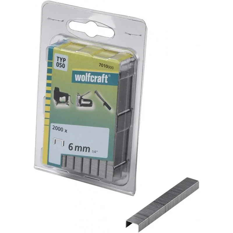 Wolfcraft Široké sponky do sponkovačky výška 6 mm 2000 ks 7010000 Akční Nabídka