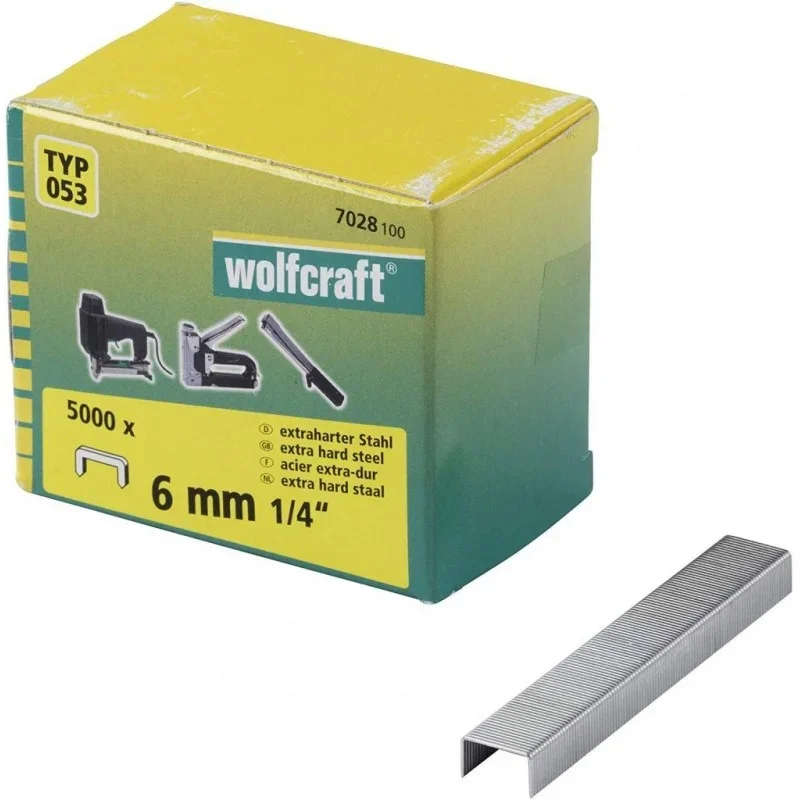 Horká Nabídka Wolfcraft Široké sponky do sponkovačky výška 6 mm 5000 ks 7028100