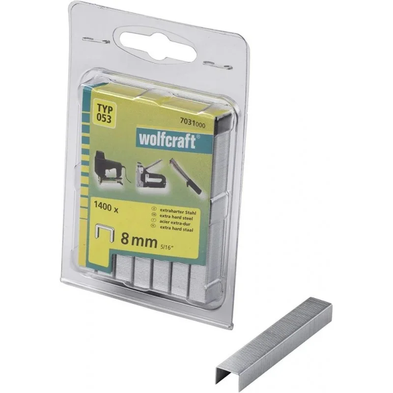 Wolfcraft Široké sponky do sponkovačky výška 8 mm 1400 ks 7031000 Doprava Zdarma