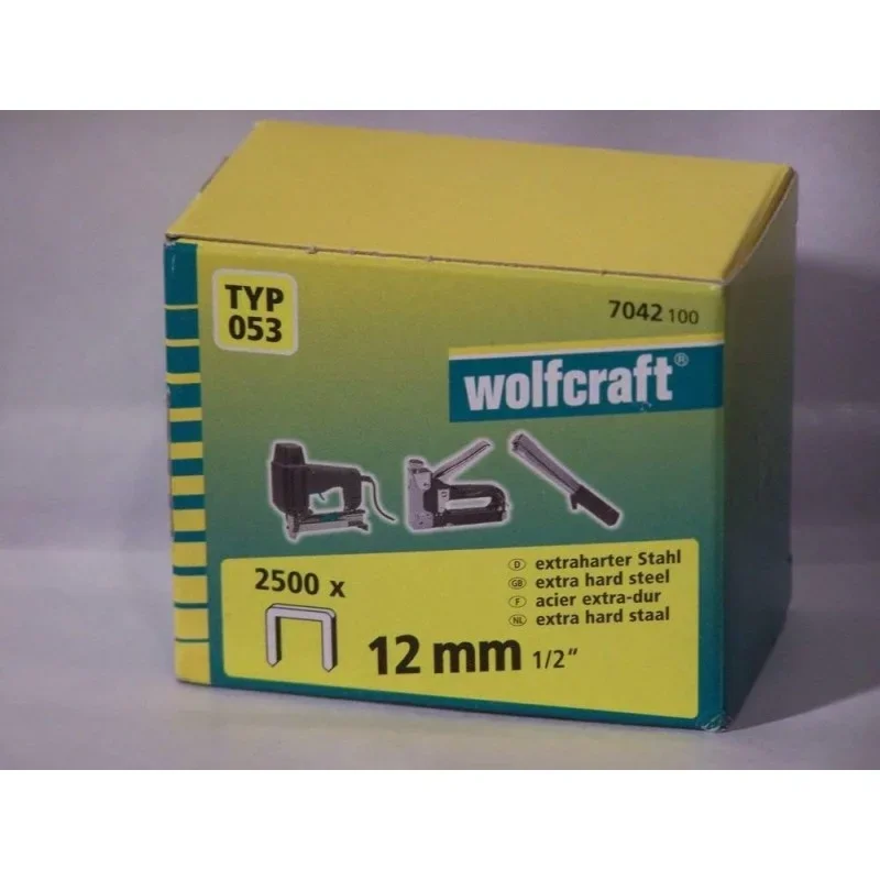Hit Sezóny Wolfcraft Široké sponky do sponkovačky výška 12 mm 2500 ks 7042100