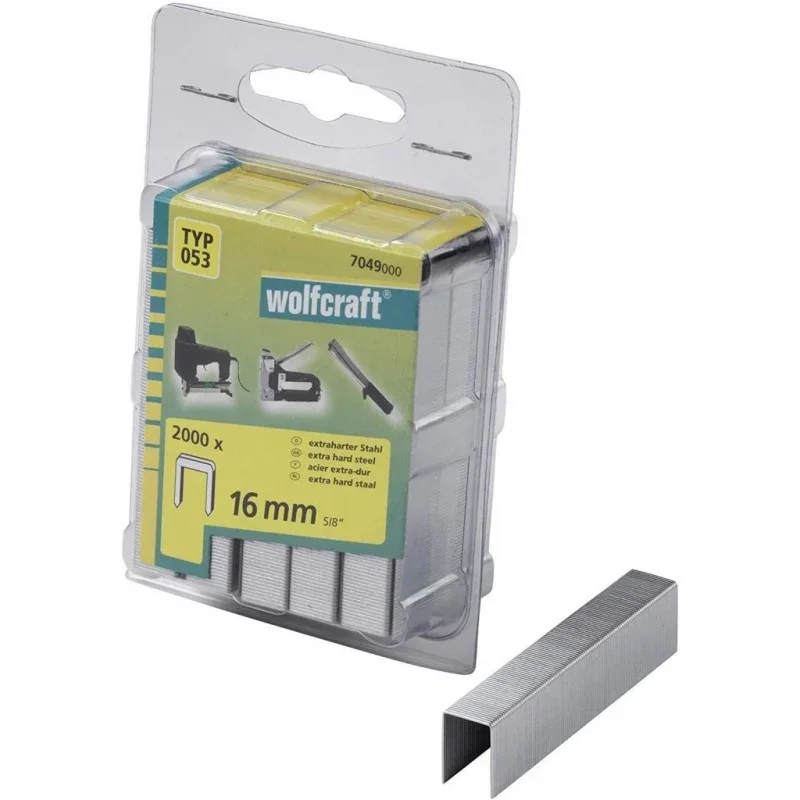 Zlevněný Wolfcraft Široké sponky do sponkovačky výška 16 mm 2000 ks 7049000