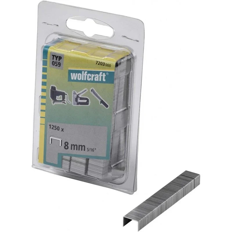 Wolfcraft Široké sponky do sponkovačky výška 8 mm 1250 ks 7203000 Finální Výprodej