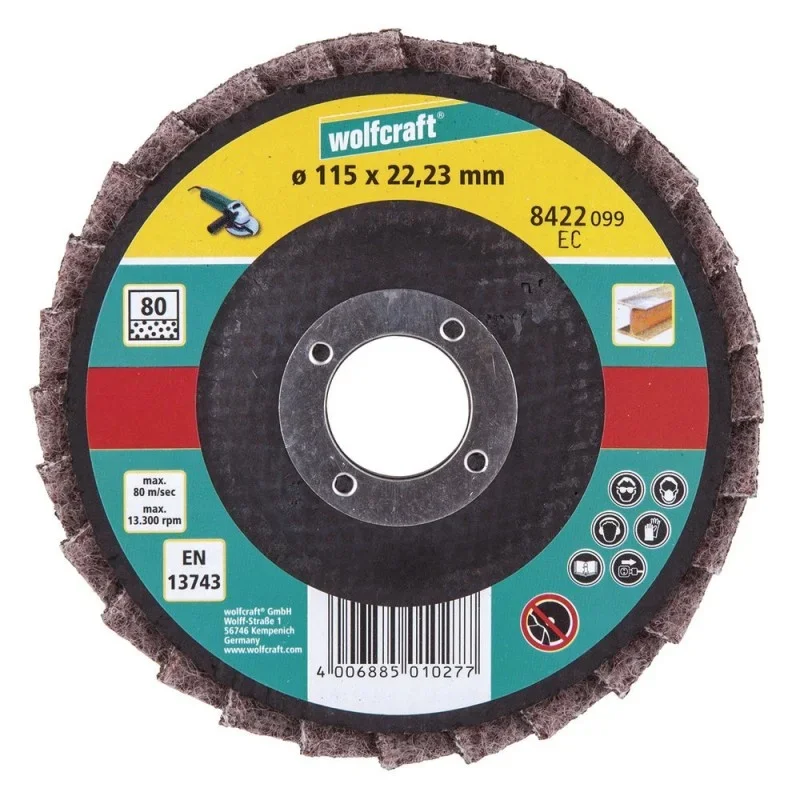 Wolfcraft brusný lamelový talíř s plstí ø 115 mm 8422099 Časově Omezené