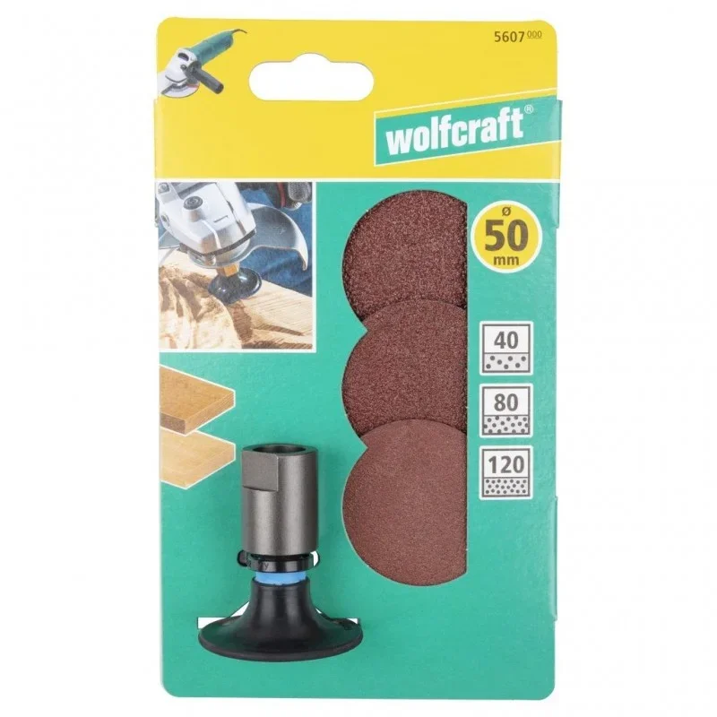 Wolfcraft sada brusných kotoučů pro úhlové brusky, pr. 50 mm 5607000 Must-Have
