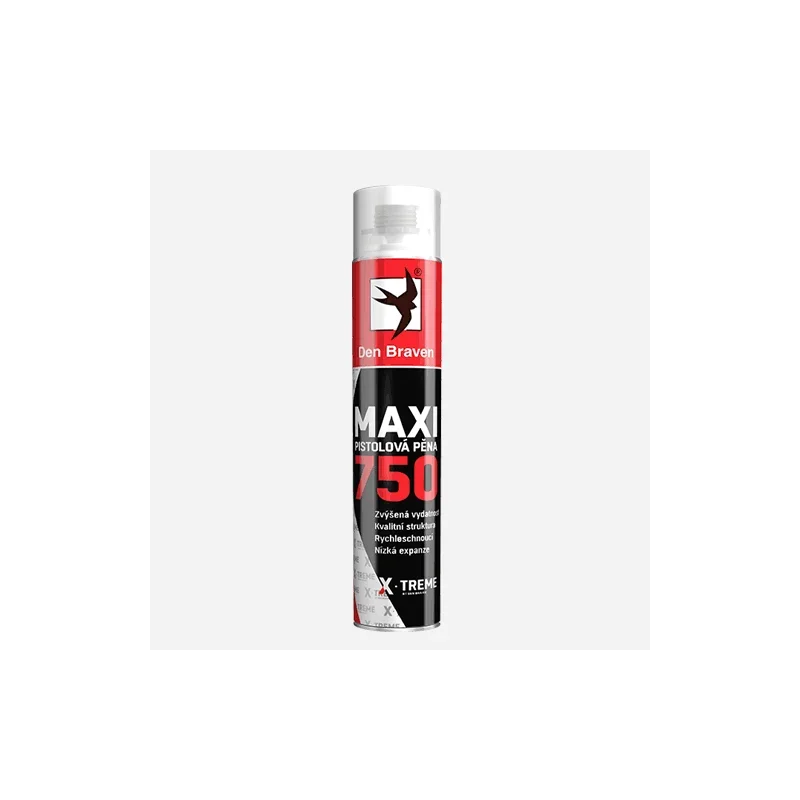 Den Braven Pistolová pěna MAXI 750, pistolová dóza 750 ml, žlutá Akční Cena