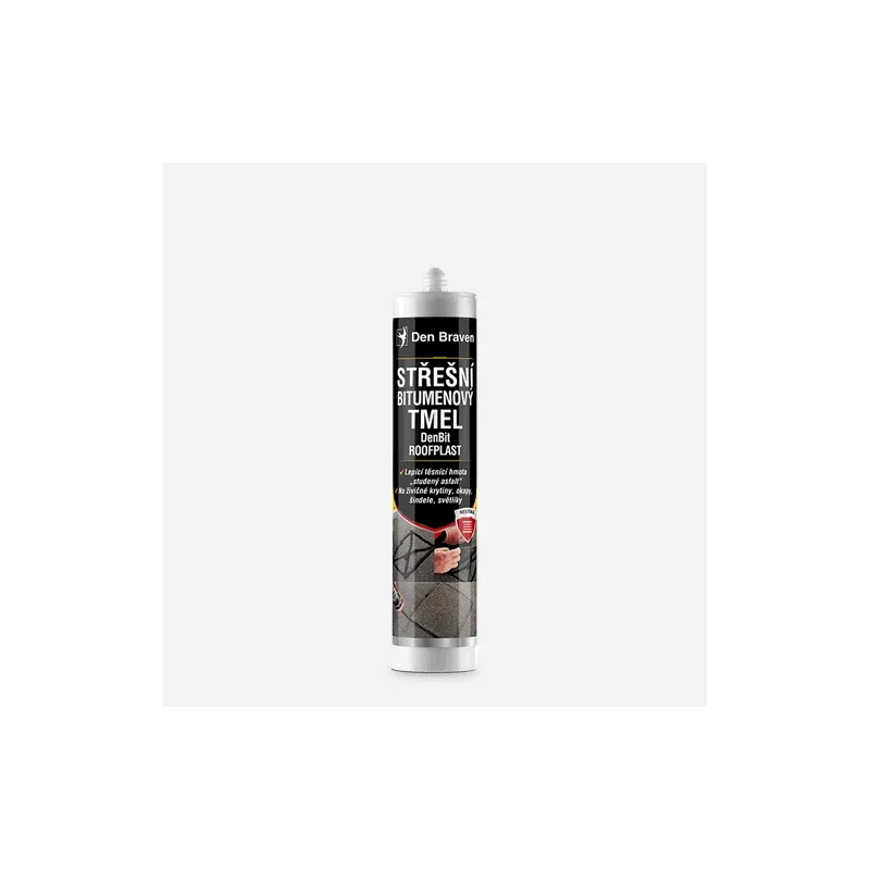 Den Braven Střešní bitumenový tmel DenBit Roofplast, kartuše 310 ml, černý Levný