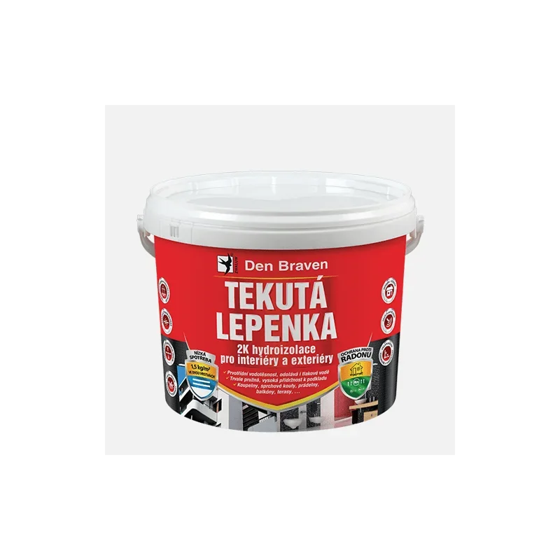 Den Braven Tekutá lepenka, vědro 21 kg, šedá Výhodná Nabídka