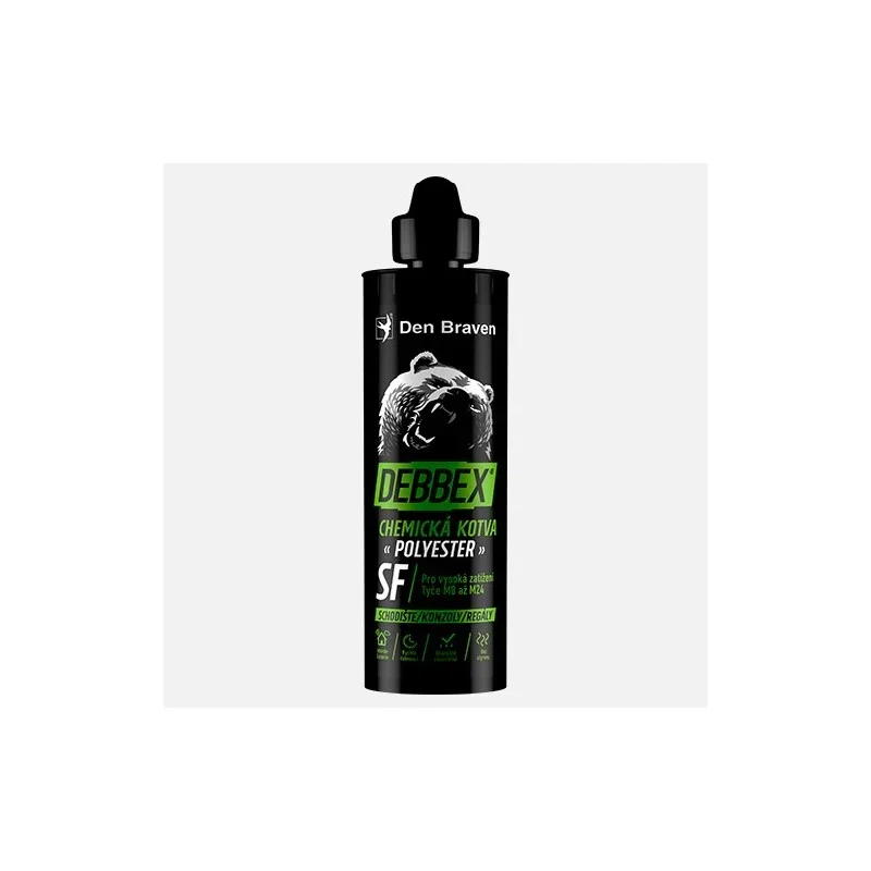 Den Braven Chemická kotva bez styrenu POLYESTER SF, kartuše 380 ml, šedá Ověřený
