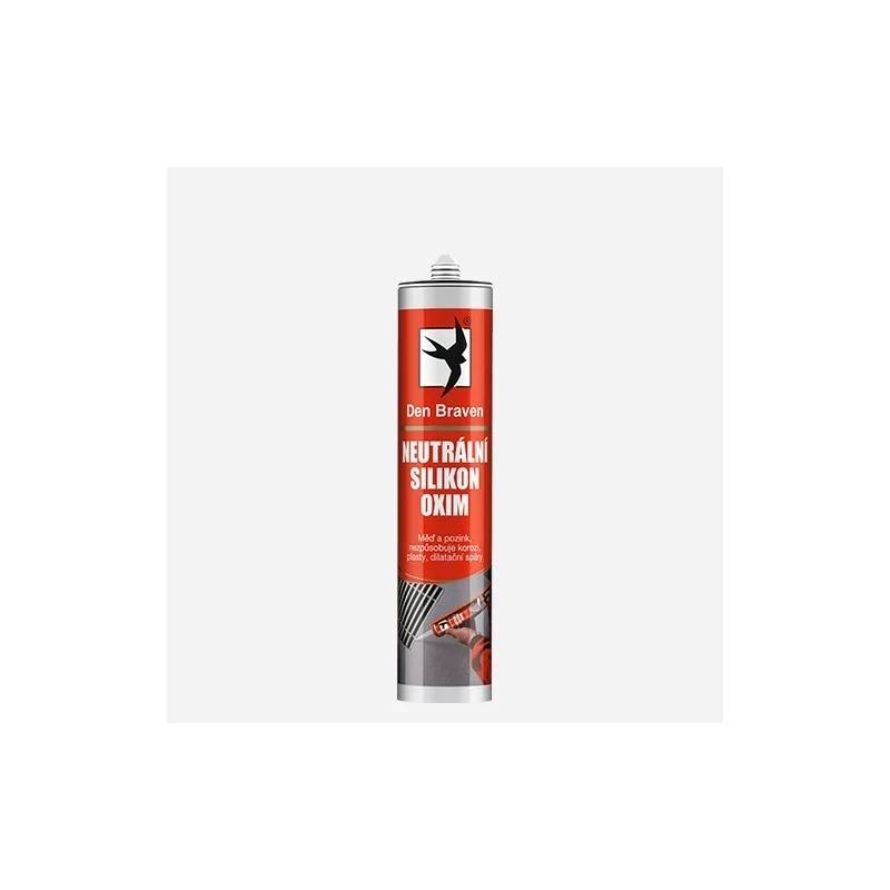Den Braven Neutrální silikon OXIM, kartuše 280 ml, šedý Novinka