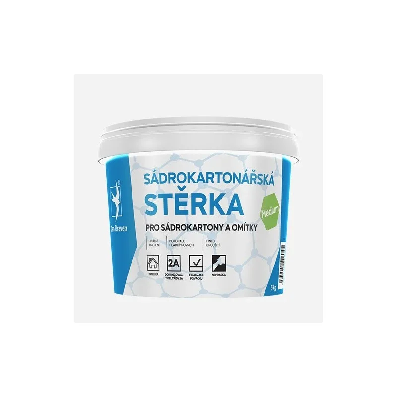 Den Braven Sádrokartonářská stěrka, kbelík 14 kg, bílá Vysoce Kvalitní