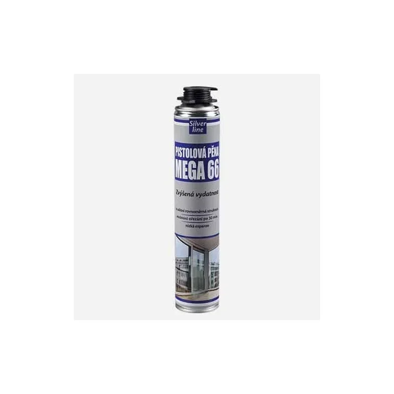 Den Braven Pistolová pěna MEGA 66 Silver line, pistolová dóza 825 ml, žlutá Cenová Bomba