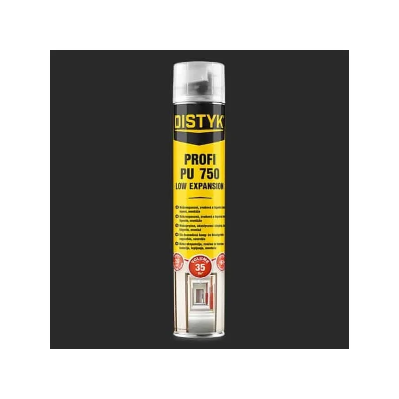 NÍZKOEXPANZNÍ PĚNA Distyk / PROFI PU 750 LOW EXPANSION, pistolová dóza 750 ml, zelená Přímo Od Výrobce