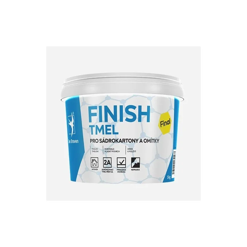 Horká Nabídka Den Braven Finish tmel na sádrokartony, kbelík 5 kg, bílý
