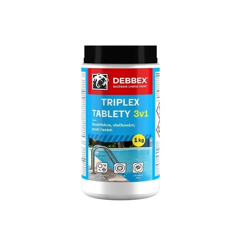 Akce Den Braven Cranit Triplex tablety - dezinfekce, proti řasám, vločkování, dóza, 1 kg