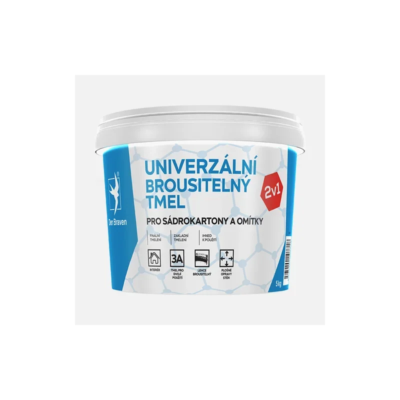 Vrácení Zdarma Den Braven Univerzální brousitelný tmel, kbelík 14 kg, bílý