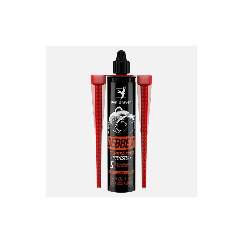 Levný Den Braven Chemická kotva POLYESTER S, kartuše 300 ml, šedá