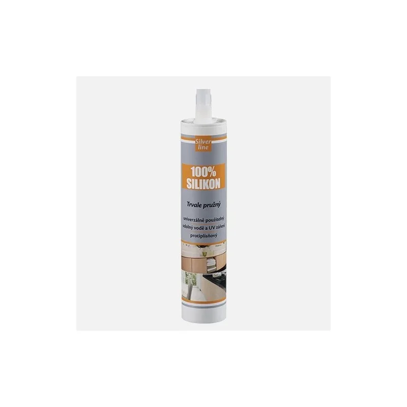 Den Braven 100% silikon Silver line, kartuše 280 ml, bílý Finální Výprodej
