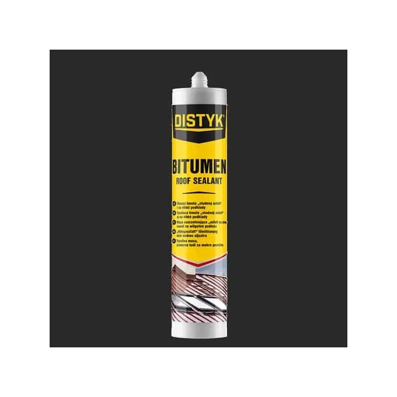 Originální STŘEŠNÍ BITUMENOVÝ TMEL Distyk / ROOF BITUMEN SEALANT, kartuše 310 ml, černý