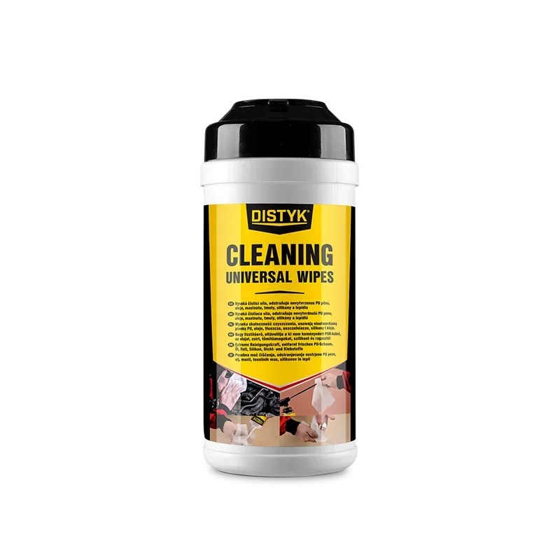 Značkový EXTRA SILNÉ VLHČENÉ UBROUSKY Distyk / UNIVERSAL CLEANING WIPES, dóza, 80 ks útržků